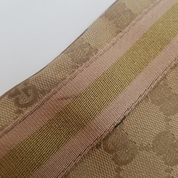 Gucci GG Jolicoeur Crossbody Brown Beige Canvas Fabric Bag - Picture 13 of 16